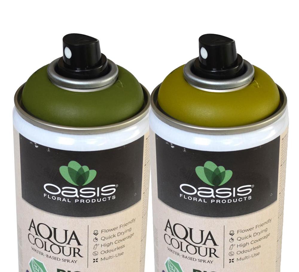 Flowerbox OASIS Aqua Colour Spray | Vernice Spray All'acqua Bianca Opaca 400ml | Quasi Inodore E Asciugatura Rapida Per Fiori Freschi, Vasi, Decorazioni Interne/esterne